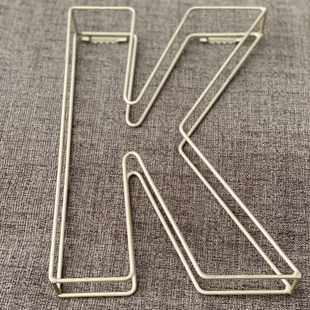 Matte gold metal “K”
